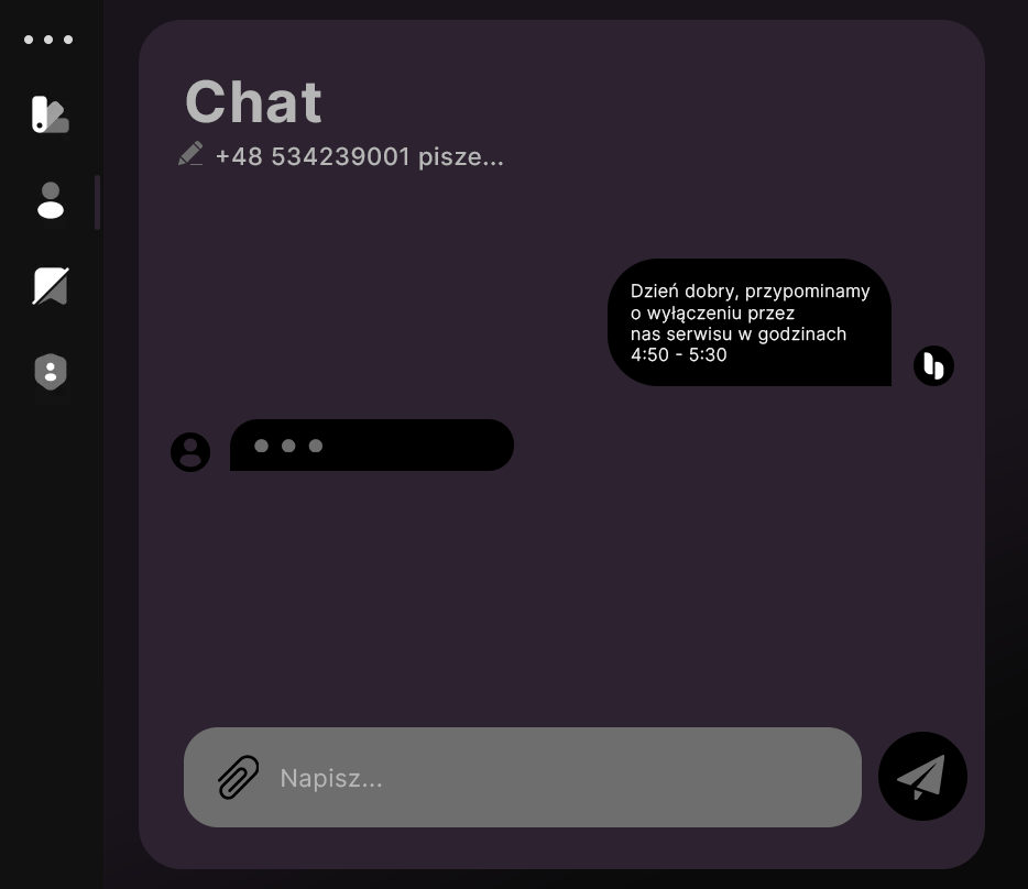 Masowa wysyłka - Chat z klientami, Global Dashboard